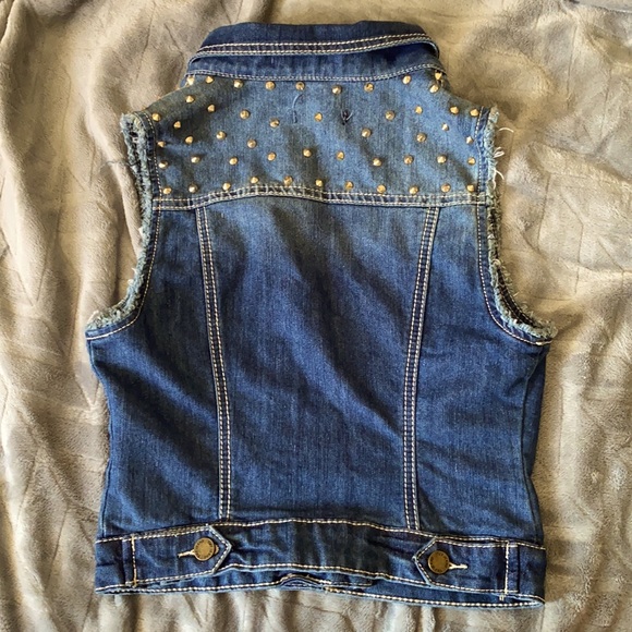 Studded Jean Vest - Picture 2 of 3